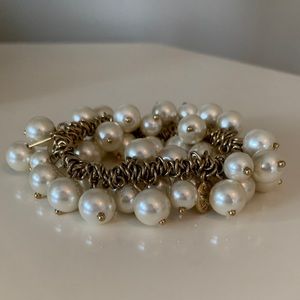 J. Crew Gold Pearl Bracelet